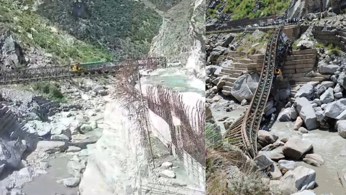 Bridge collapses like a house of cards as truck crosses in Himachal, CCTV footage surfaces | Watch